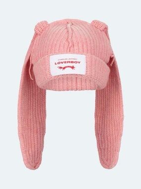 CHARLES JEFFREY LOVERBOY Chunky Rabbit Beanie Knit Hat Long Floppy Bunny Ears